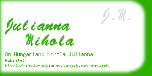 julianna mihola business card